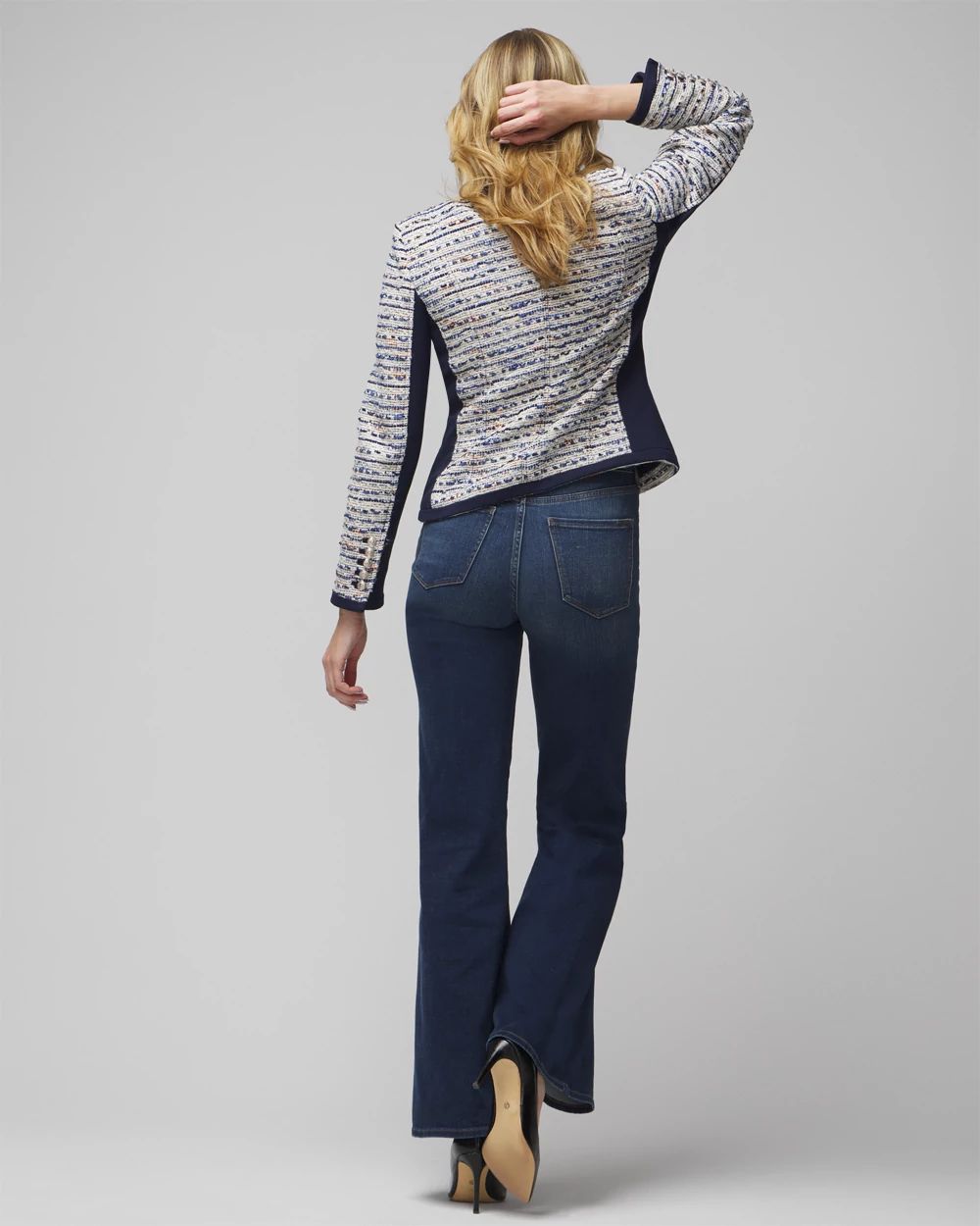 V-Neck Tweed Jacket | White House Black Market
